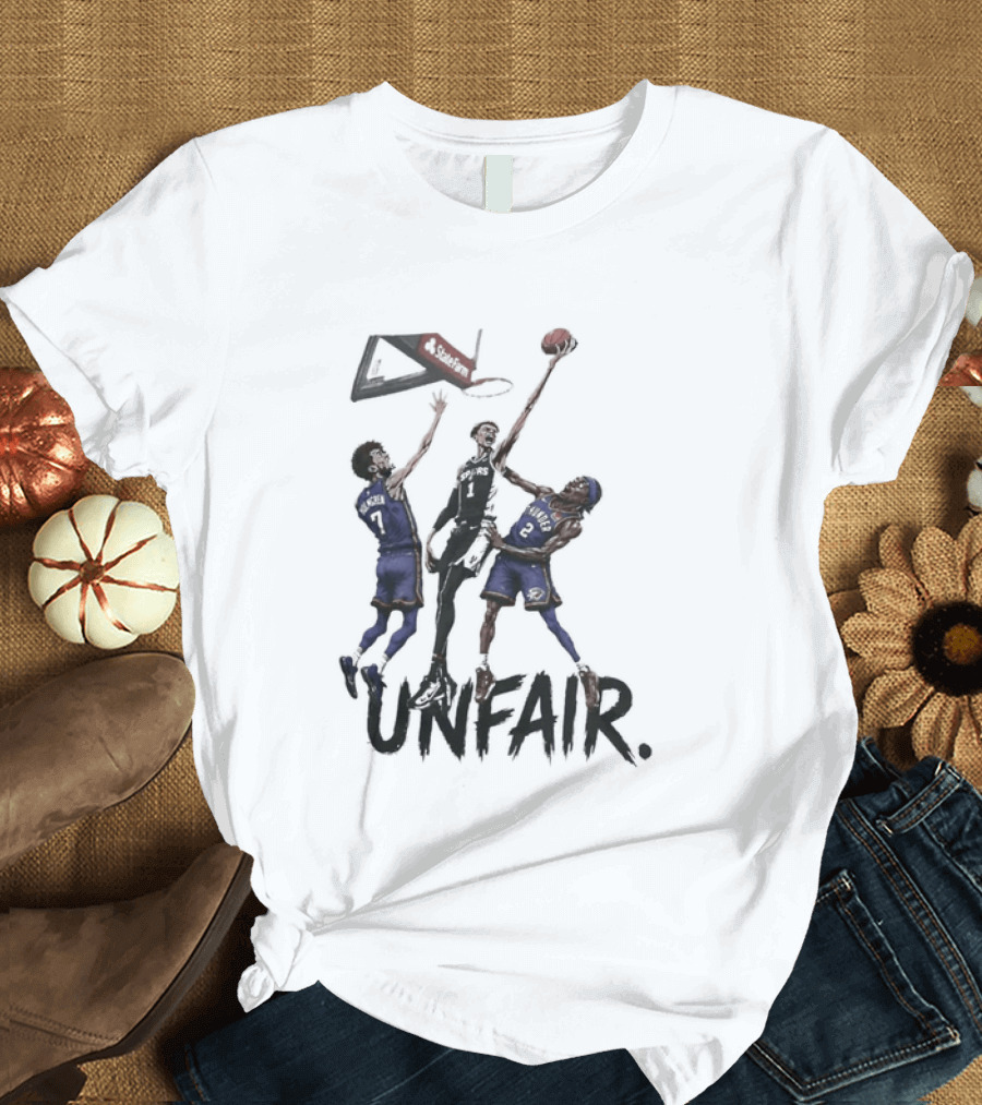 Unfair San Antonio Spurs Basketball Players Dunk T-Shirt
