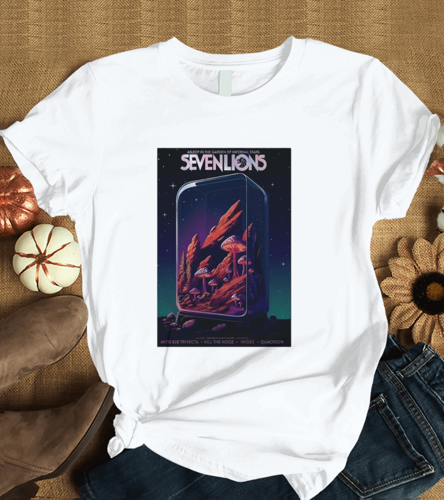 Seven Lions Asleep In The Garden Of Infernal Stars Red Rocks Amphitheatre May 22 2026 T-Shirt