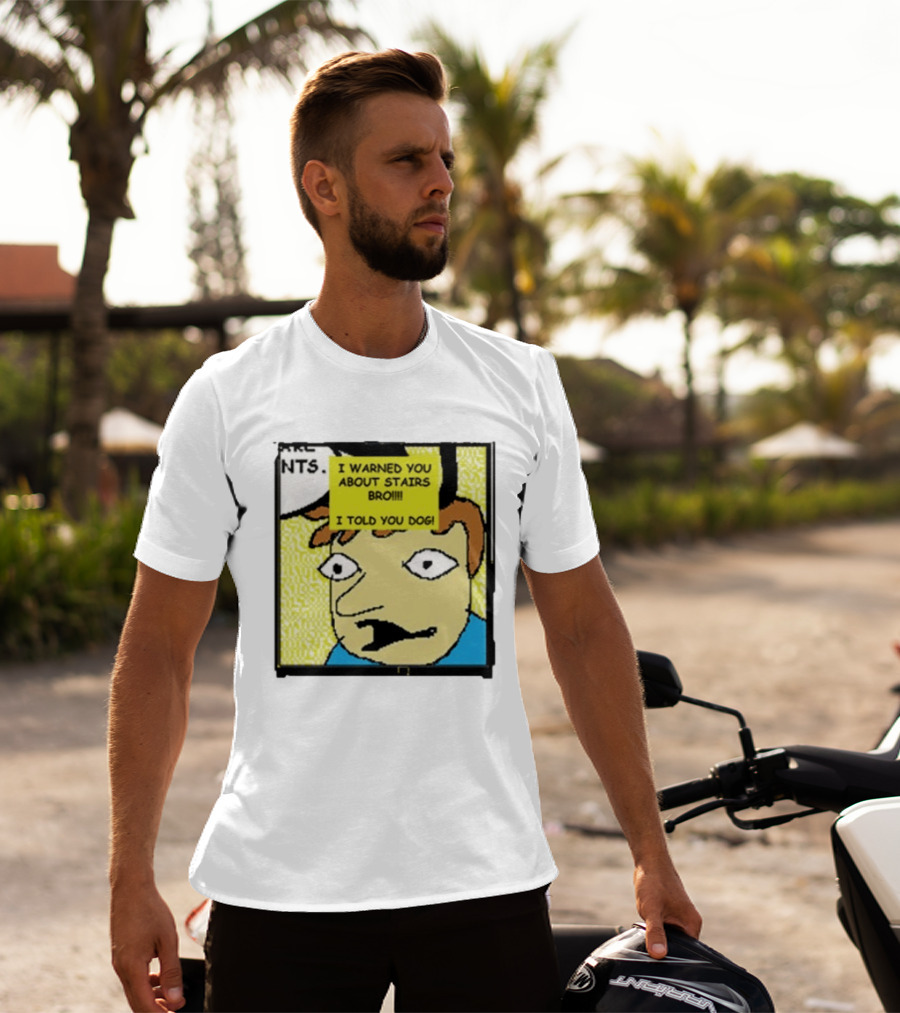 I Warned You About Stairs Bro I Told You Dog Meme Comic Panel T-Shirt