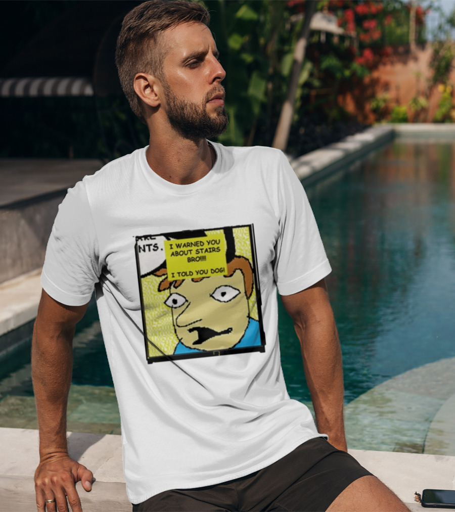 I Warned You About Stairs Bro I Told You Dog Meme Comic Panel T-Shirt