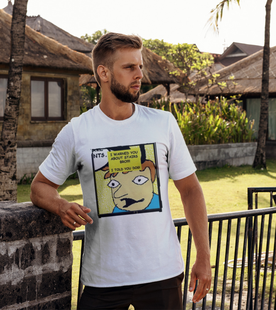 I Warned You About Stairs Bro I Told You Dog Meme Comic Panel T-Shirt