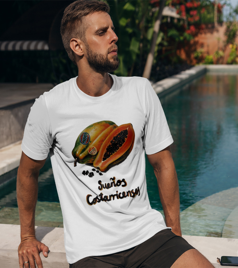 Sueños Costarricenses Papaya Pura Vida Tropical Fruit Dreams Costa Rican T-Shirt