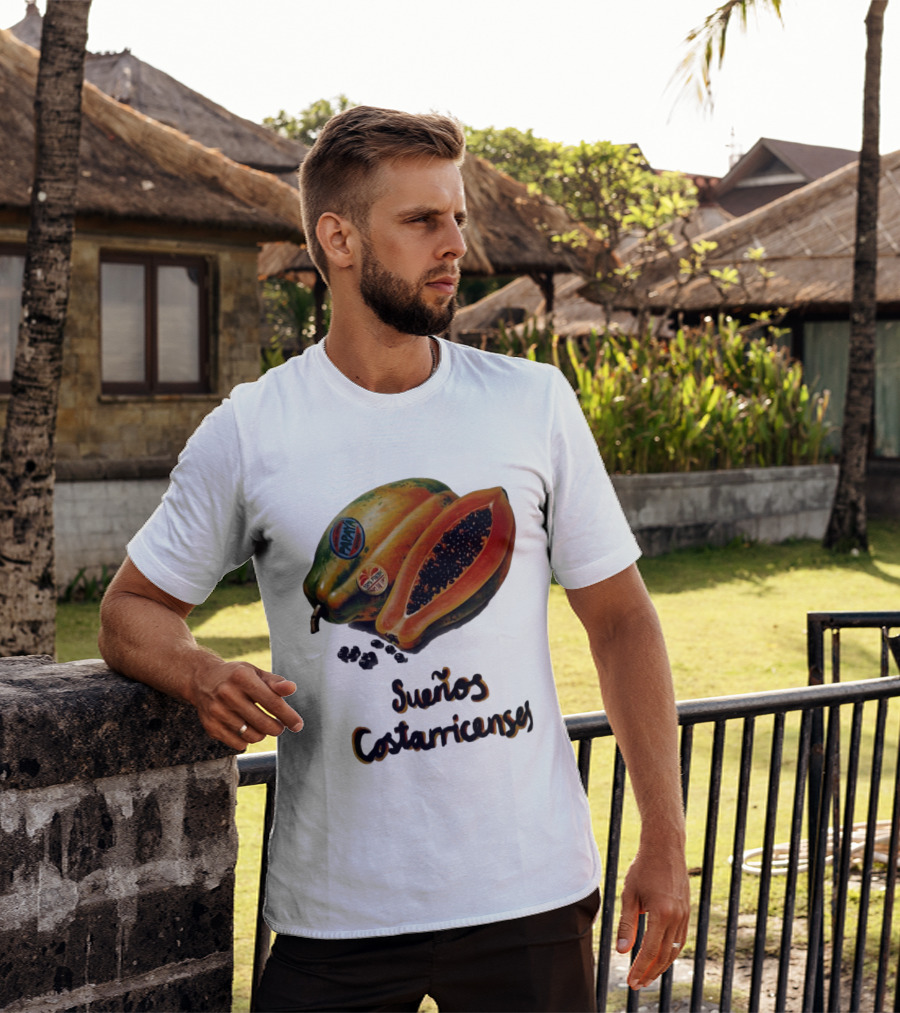 Sueños Costarricenses Papaya Pura Vida Tropical Fruit Dreams Costa Rican T-Shirt