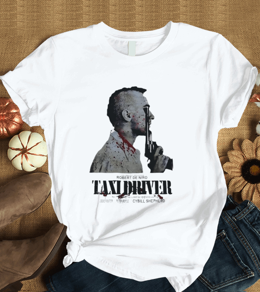 Taxi Driver Robert De Niro Travis Bickle Mohawk Gun Blood Splatter T-Shirt