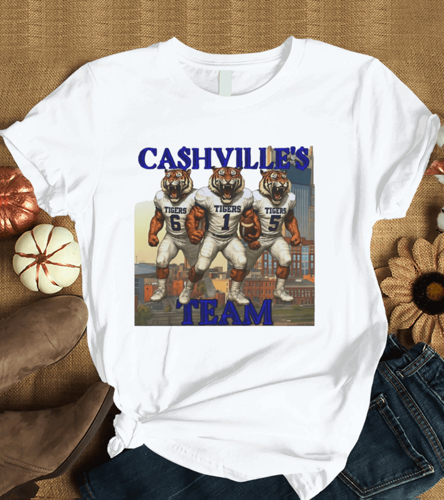 Cashville's Team Tennessee State Tigers Football Trio T-Shirt