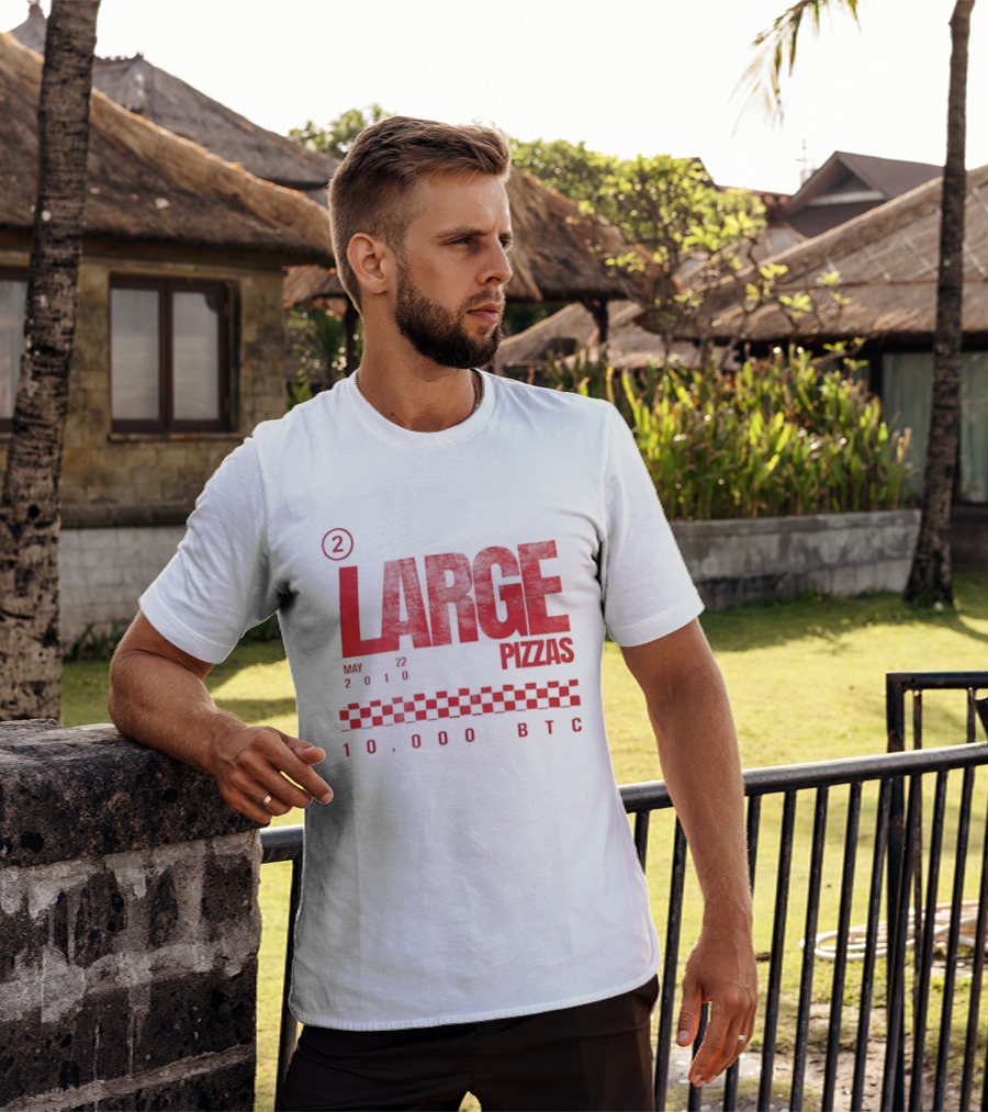 May 22 2010 Large Pizzas 10000 BTC T-Shirt