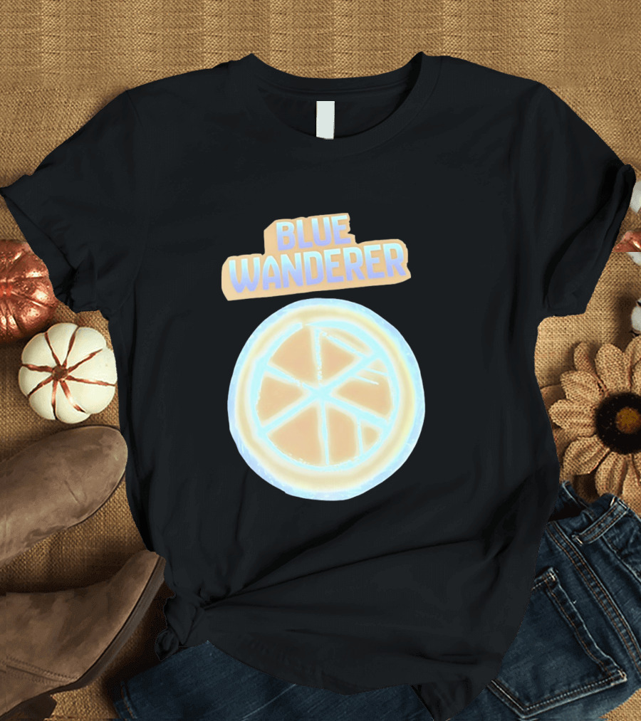 Blue Wanderer Basketball Neon Glow Circle T-Shirt