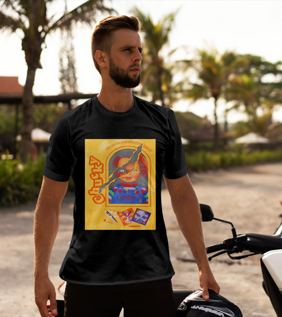 Chucky He Wants You As A Best Friend Good Guys Doll Box T-Shirt