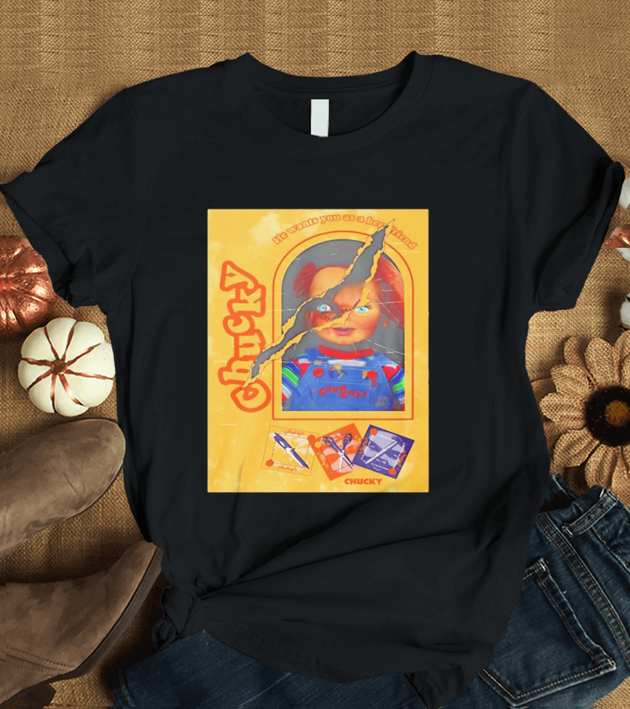 Chucky He Wants You As A Best Friend Good Guys Doll Box T-Shirt