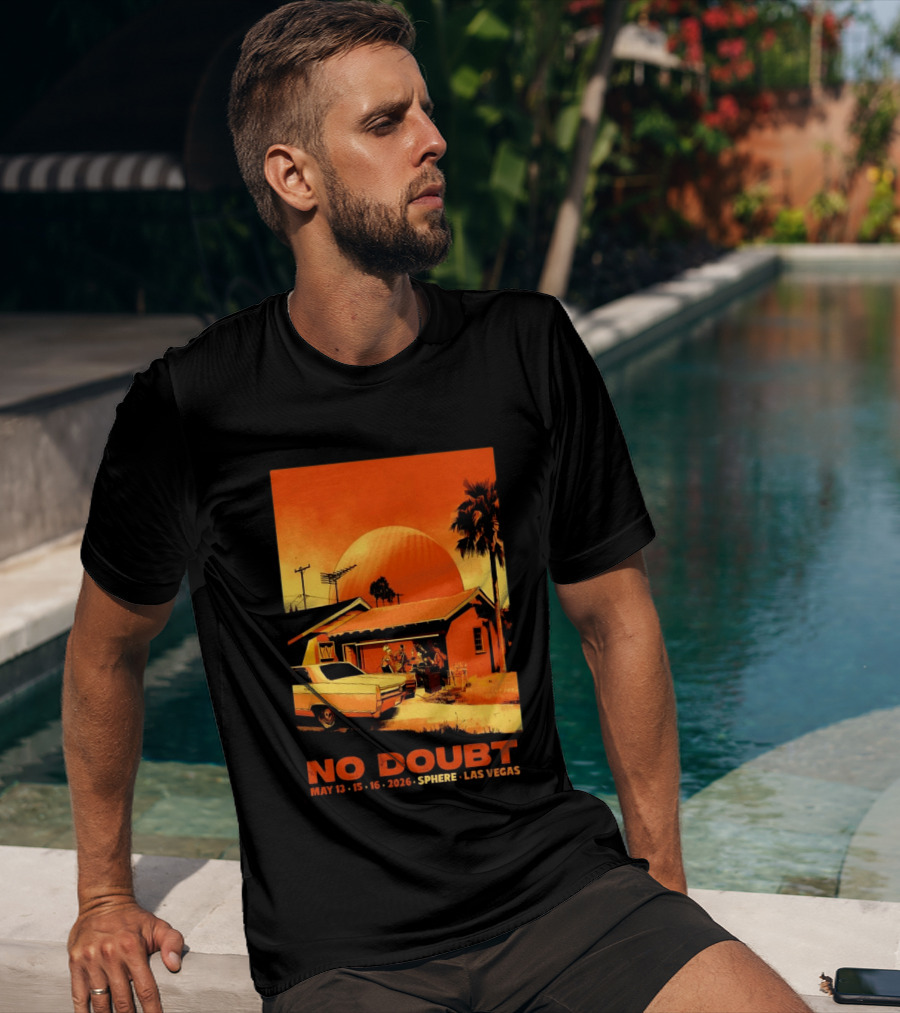 No Doubt May 13 15 16 2026 Sphere Las Vegas Vintage Car Retro Sunset T-Shirt