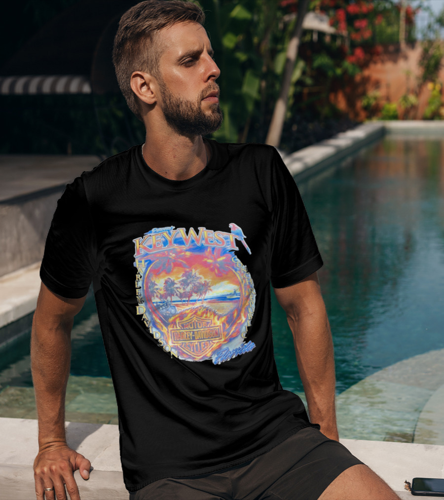 Peterson Key West Harley Davidson Conch Republic Motorcycles Florida T-Shirt
