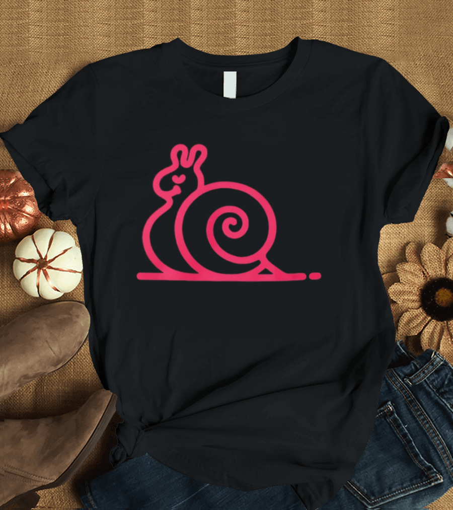Snail Neon Spiral Heart T-Shirt