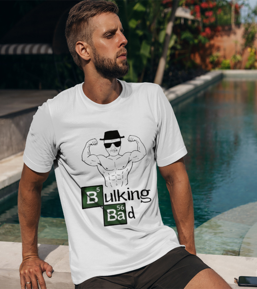 Bulking Bad Walter White Muscular Gym Periodic Table T-Shirt