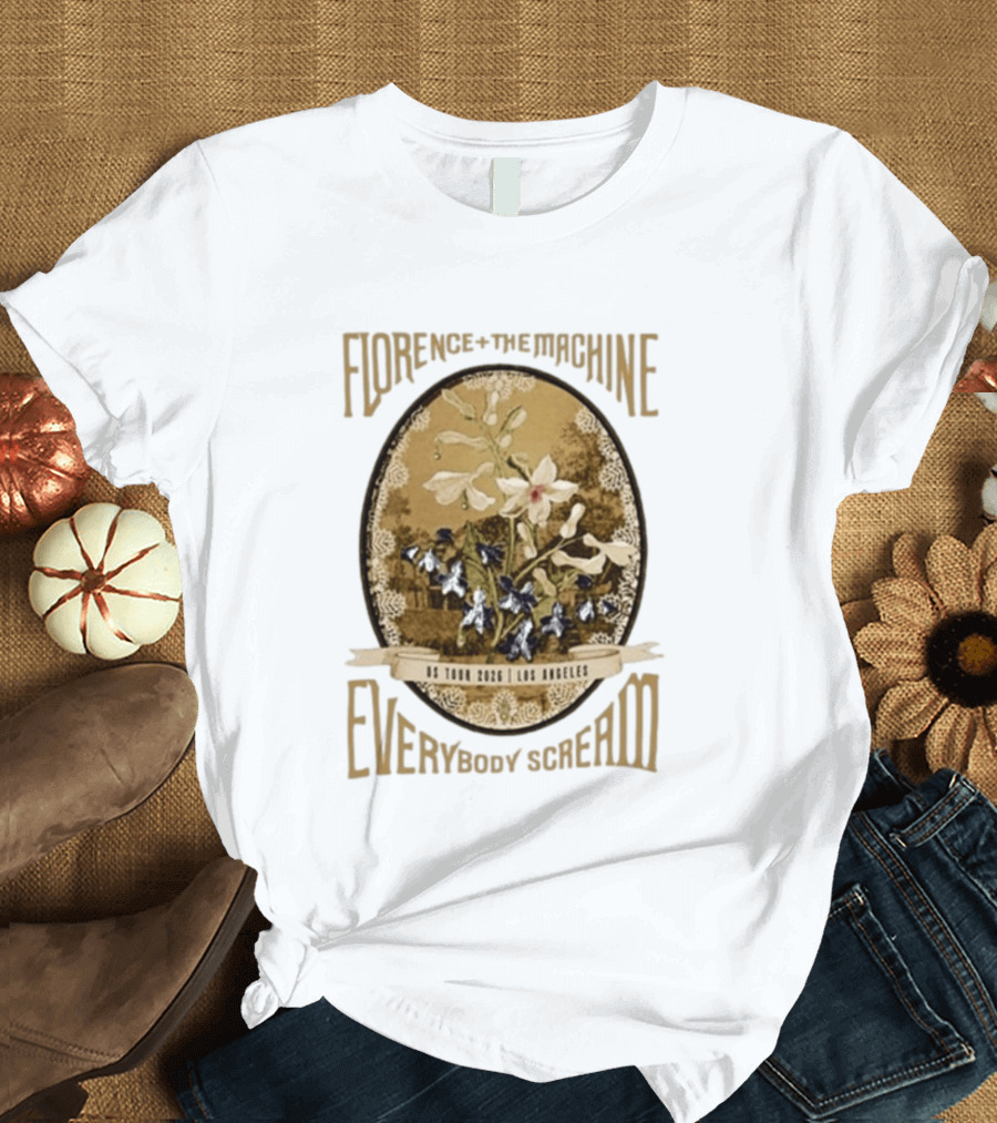 Florence + The Machine Everybody Scream US Tour 2026 Los Angeles T-Shirt