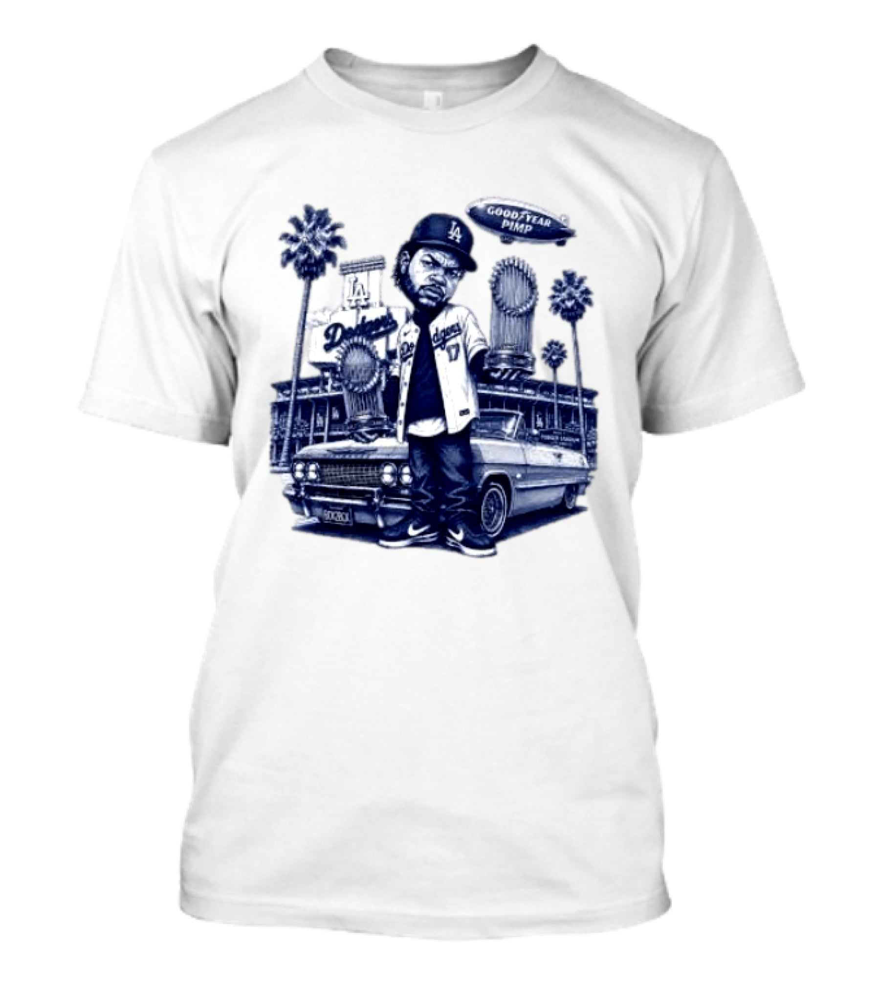 Ice Cube Los Angeles Dodgers Champion Good Year Pimp T-Shirt