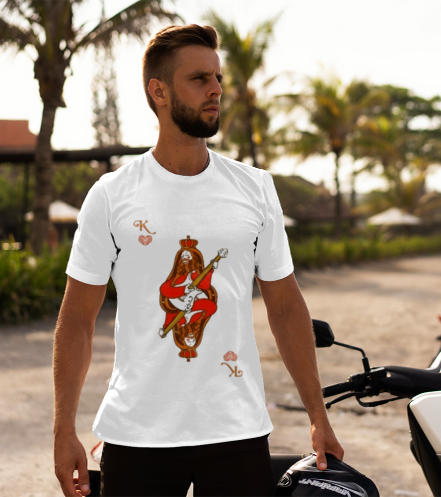 Mike Love King Of Hearts Cream Playing Guitar T-Shirt