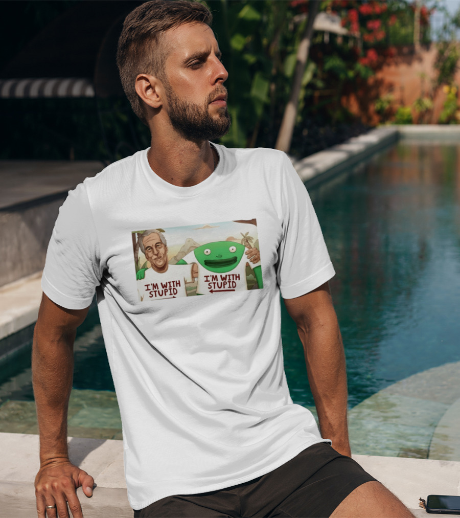 I'm With Stupid Frog Epstein Files T-Shirt