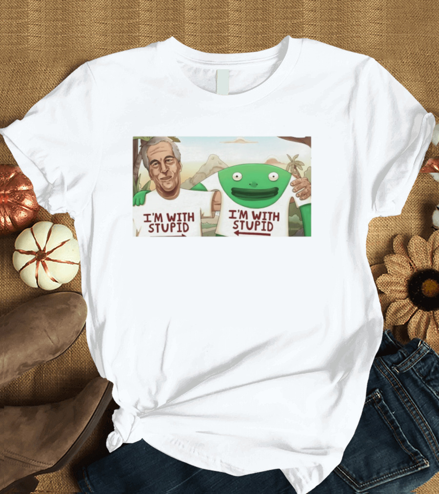 I'm With Stupid Frog Epstein Files T-Shirt