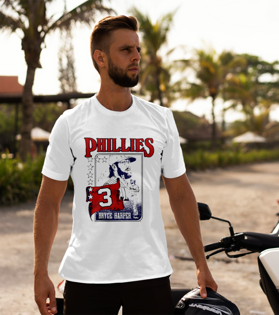 Phillies Bryce Harper 3 Star Player Philadelphia T-Shirt