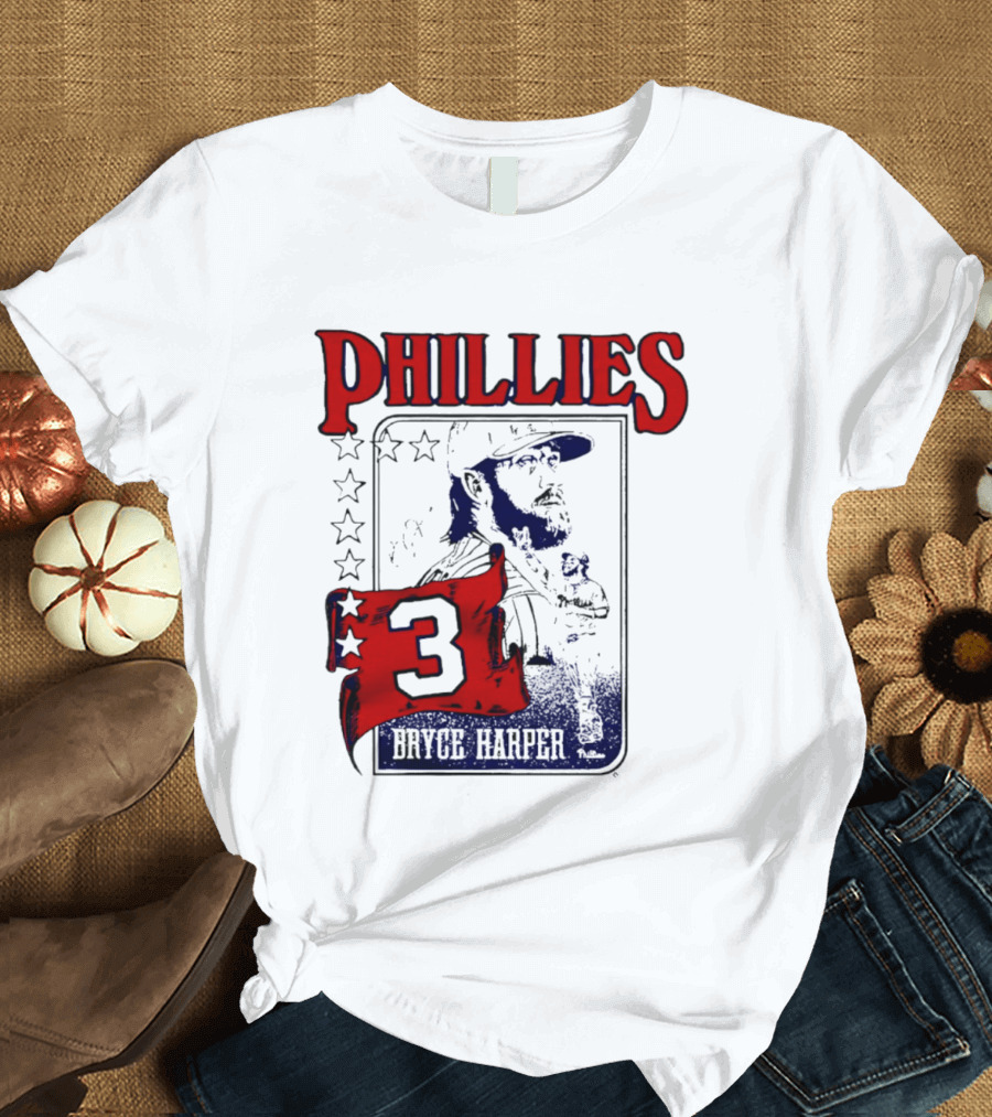 Phillies Bryce Harper 3 Star Player Philadelphia T-Shirt