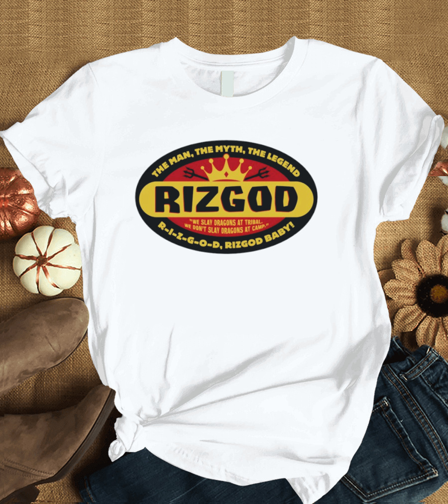 The Man The Myth The Legend Rizgod We Slay Dragons At Tribal T-Shirt