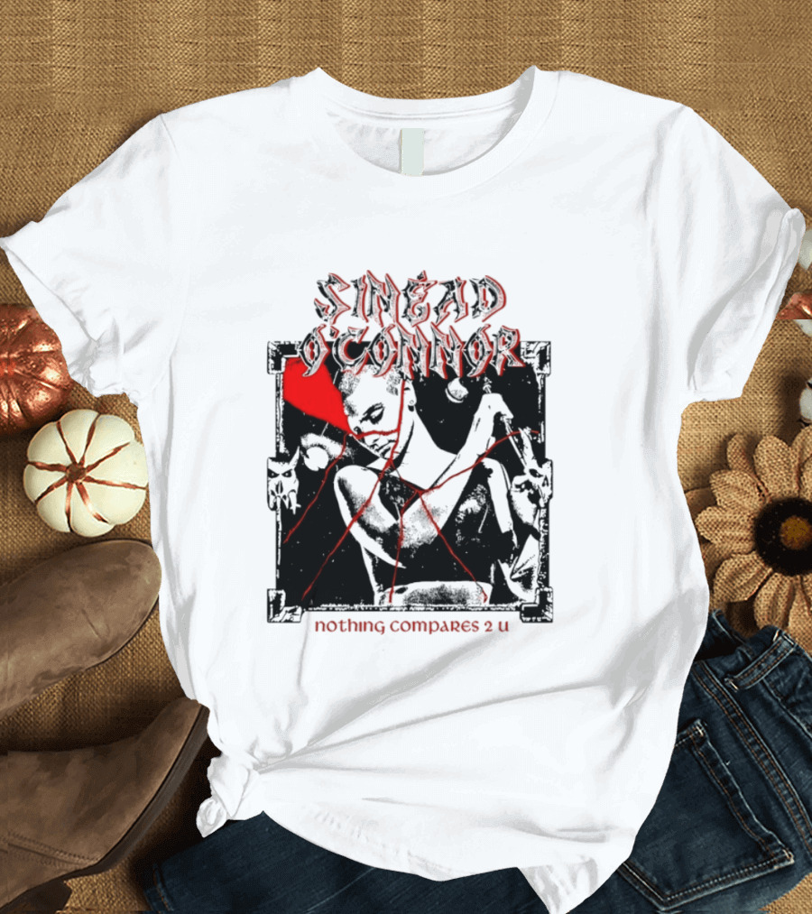Sinead O'Connor Nothing Compares 2 U Abstract Red Grunge Aesthetic T-Shirt