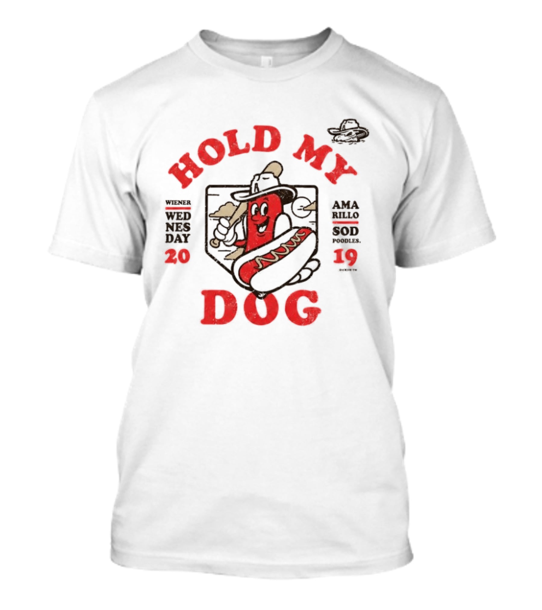Sod Poodles 2026 Hold My Dog Hotdog Cowboy T-Shirt