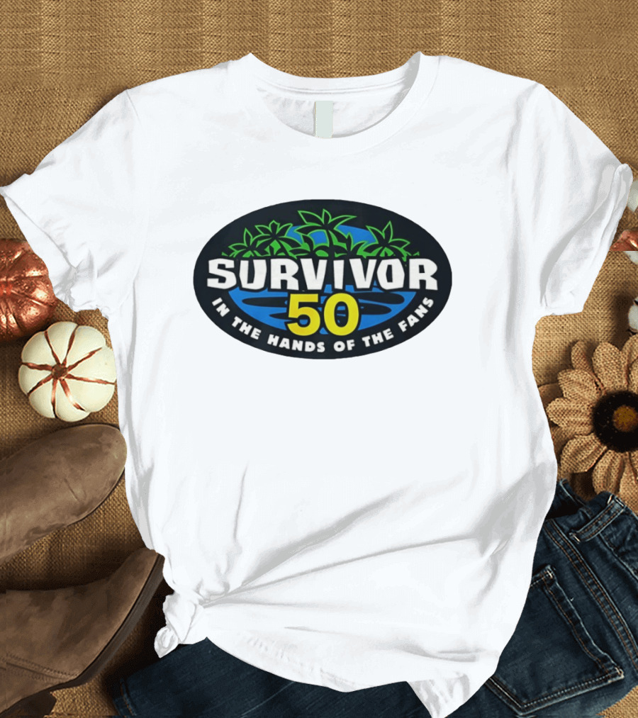 Survivor 50 In The Hands Of The Fans Island Palms Oval T-Shirt