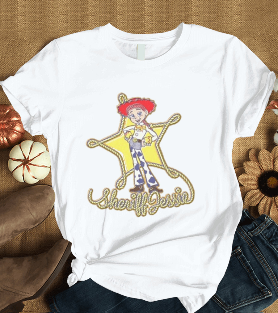 Sheriff Jessie Toy Story 5 Star Badge Rope Cowgirl T-Shirt