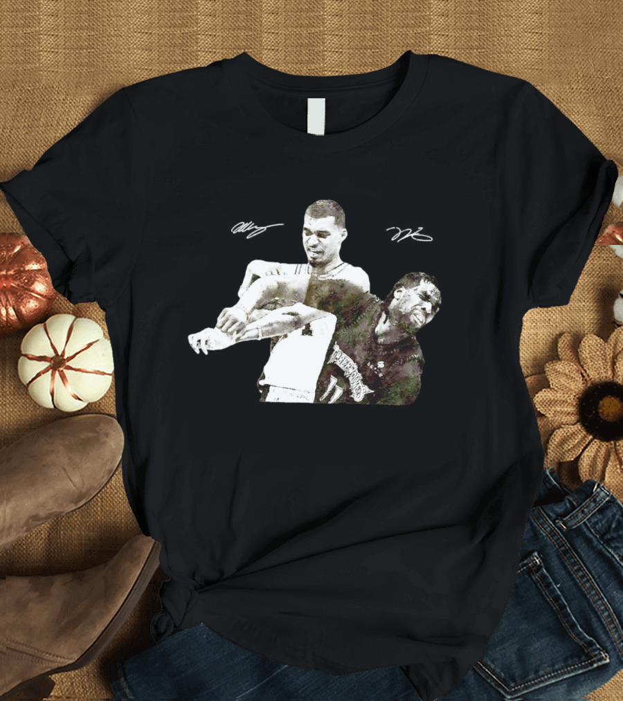 Victor Wembanyama Spurs Naz Reid Timberwolves Signatures T-Shirt