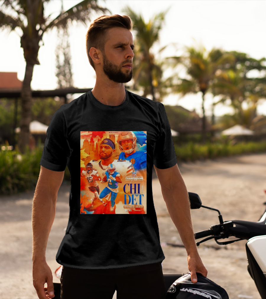 NFL Thanksgiving Day Game Chicago Bears Vs Detroit Lions Nov 26 CBS Sports T-Shirt