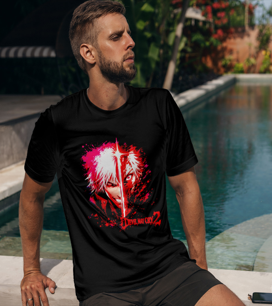 Devil May Cry 2 Dante Half Face Split T-Shirt