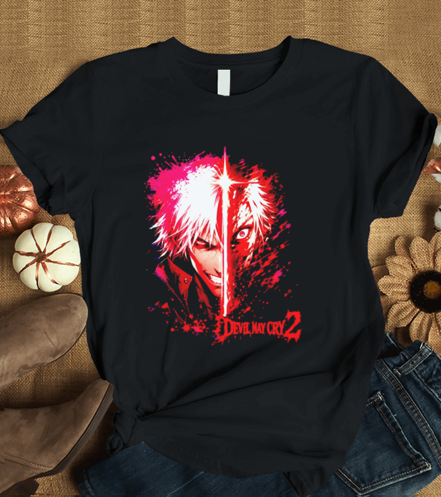 Devil May Cry 2 Dante Half Face Split T-Shirt