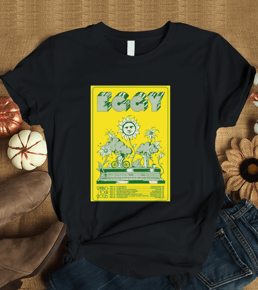 Eggy Spring Tour 2026 Concert With Sunflower And Piano T-Shirt