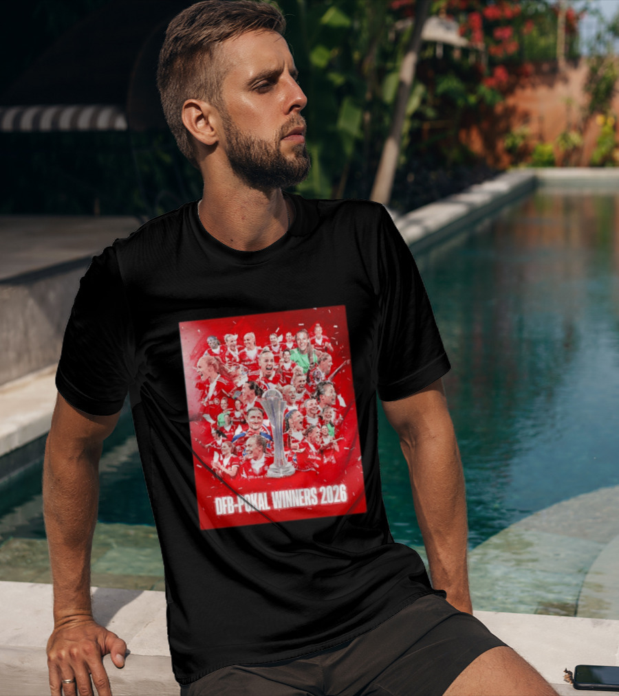 FC Bayern Frauen DFB Pokal Winners 2026 Celebration Montage T-Shirt