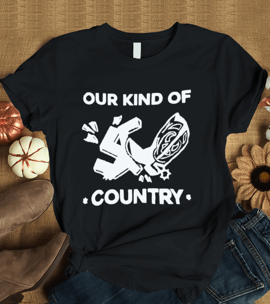 Our Kind Of Country Cowboy Boot Swastika T-Shirt