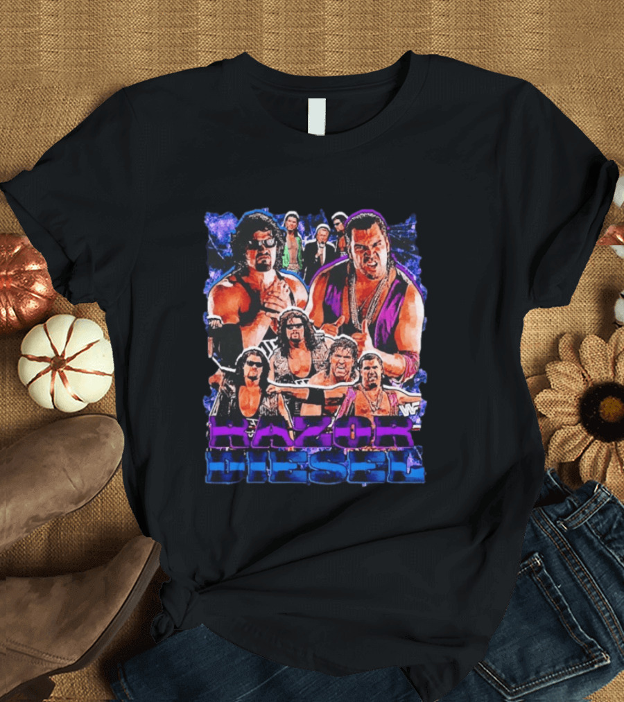 WWF Razor Ramon Diesel Kevin Nash Wrestling Legends History T-Shirt