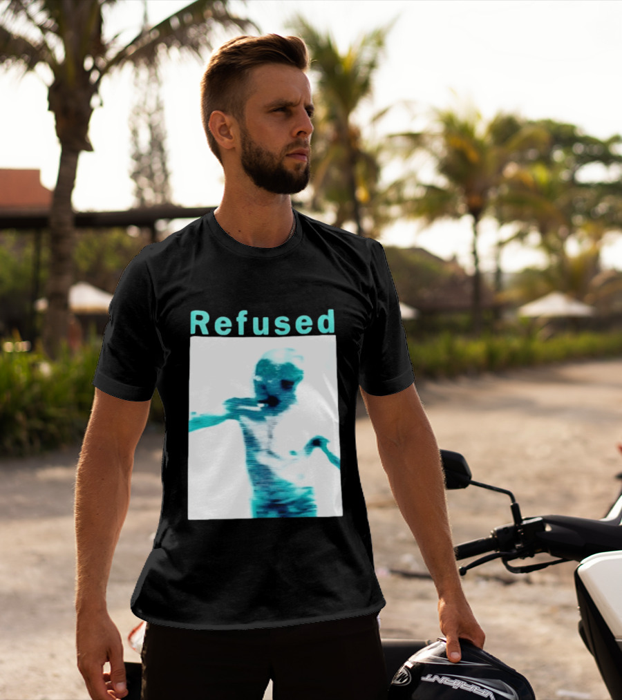 Refused Songs To The Flames Of Discontent Distorted Blue Figure T-Shirt