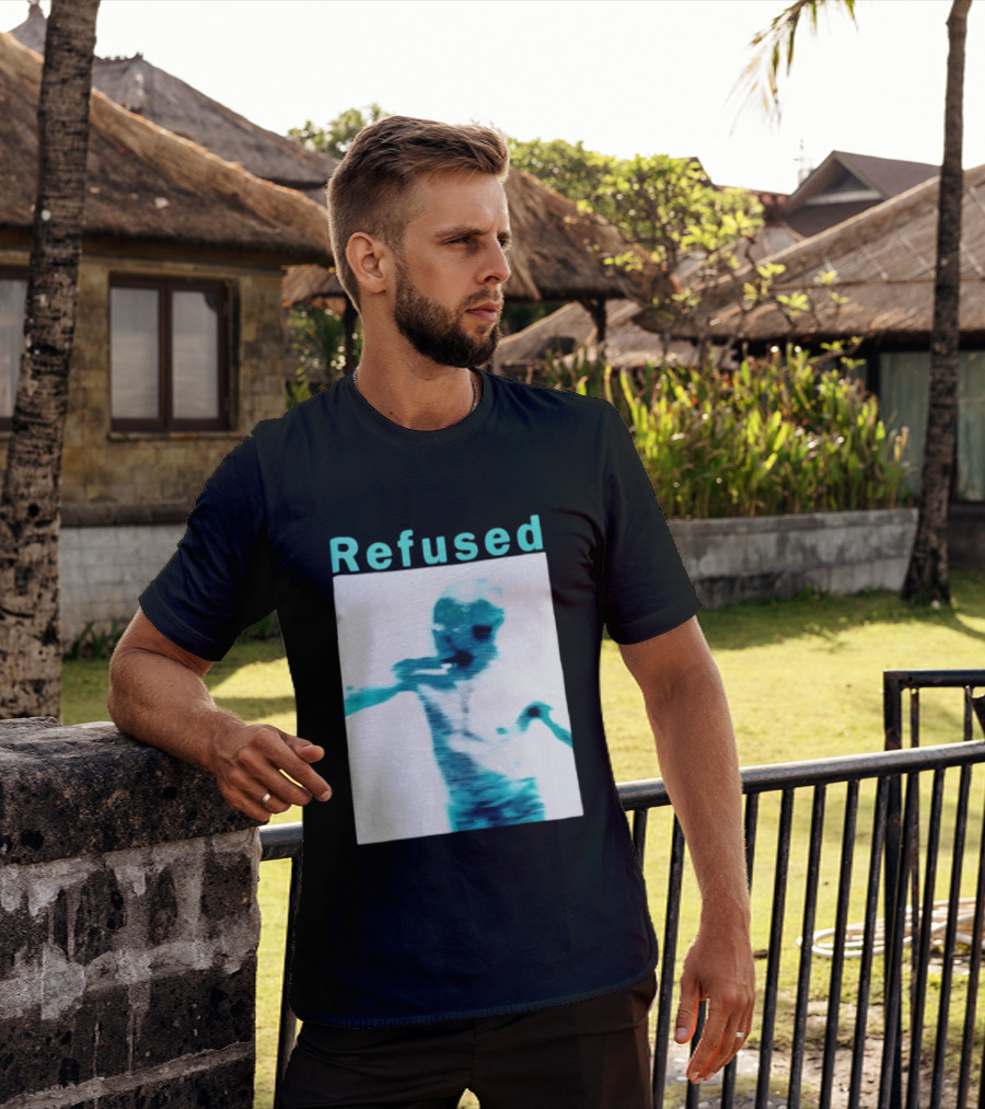 Refused Songs To The Flames Of Discontent Distorted Blue Figure T-Shirt