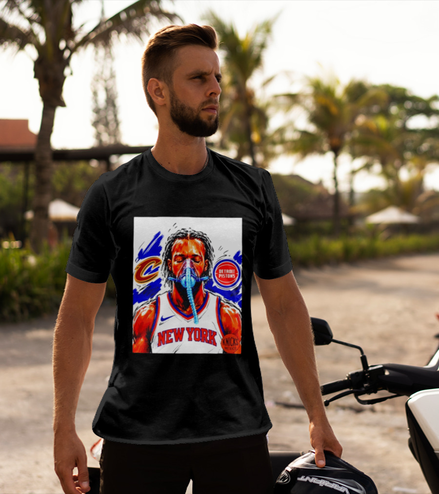 New York Knicks Jalen Brunson Vs Detroit Pistons Cleveland Cavaliers Matchup Knicks Mexico T-Shirt