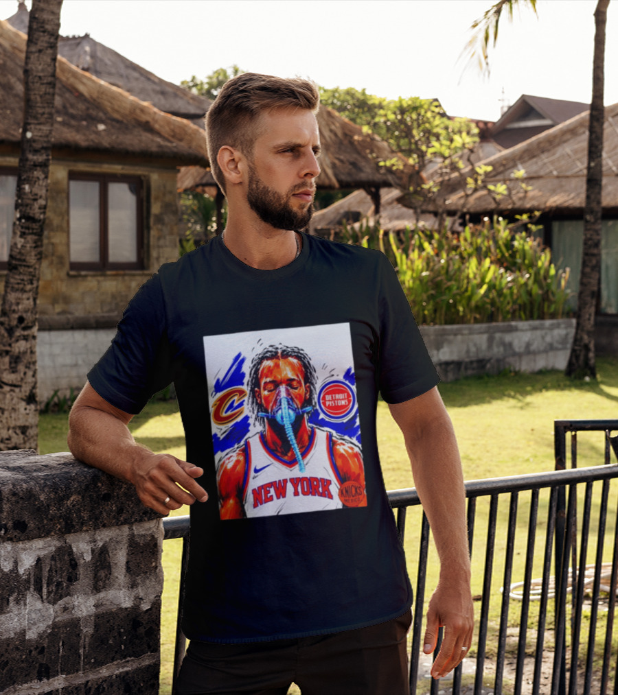New York Knicks Jalen Brunson Vs Detroit Pistons Cleveland Cavaliers Matchup Knicks Mexico T-Shirt