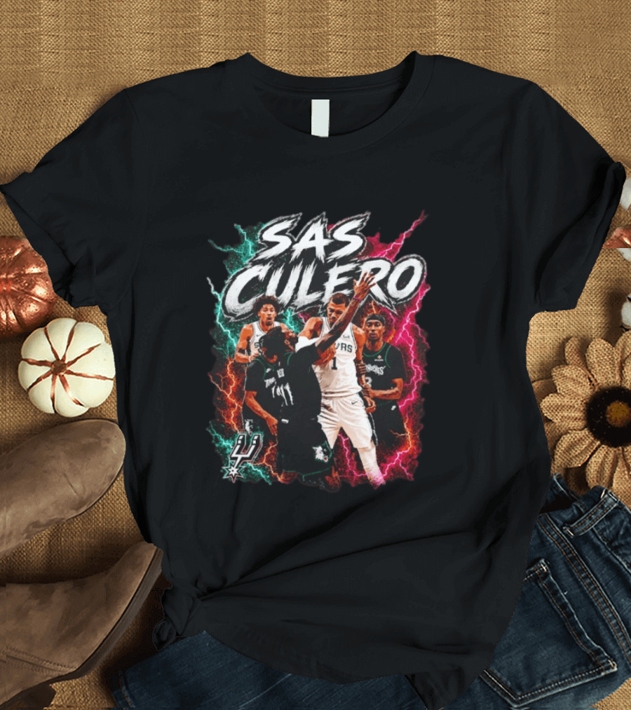 Sas Culero San Antonio Spurs Vs Minnesota Timberwolves Basketball Players T-Shirt