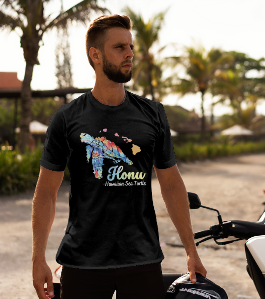 Honu Hawaiian Sea Turtle Watercolor T-Shirt