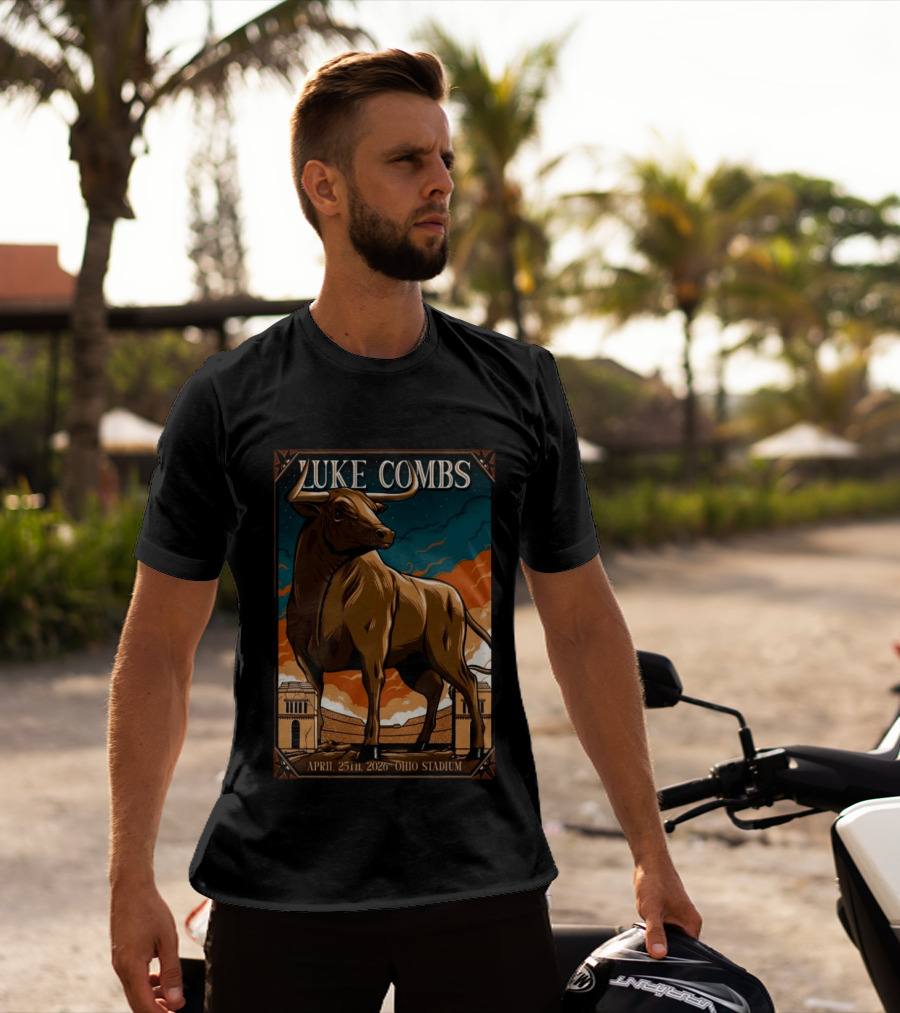 Luke Combs Ohio Stadium April 25 2026 Bull T-Shirt
