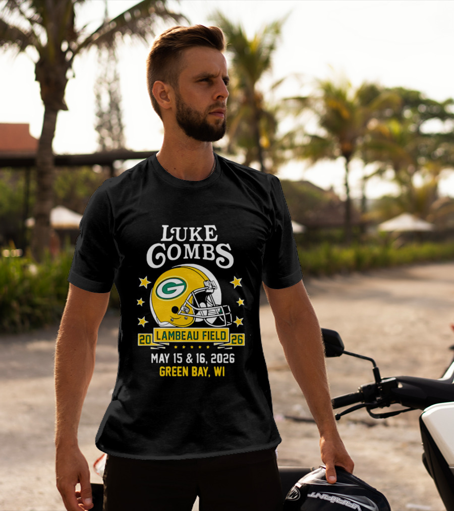 Luke Combs Green Bay Packers Tour 2026 Lambeau Field May 15 16 Green Bay WI T-Shirt
