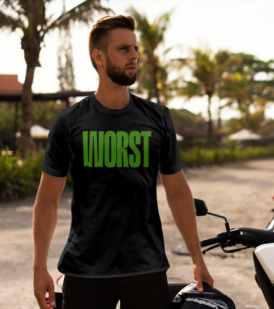 Mercha Worst Grn Text Bold Green T-Shirt