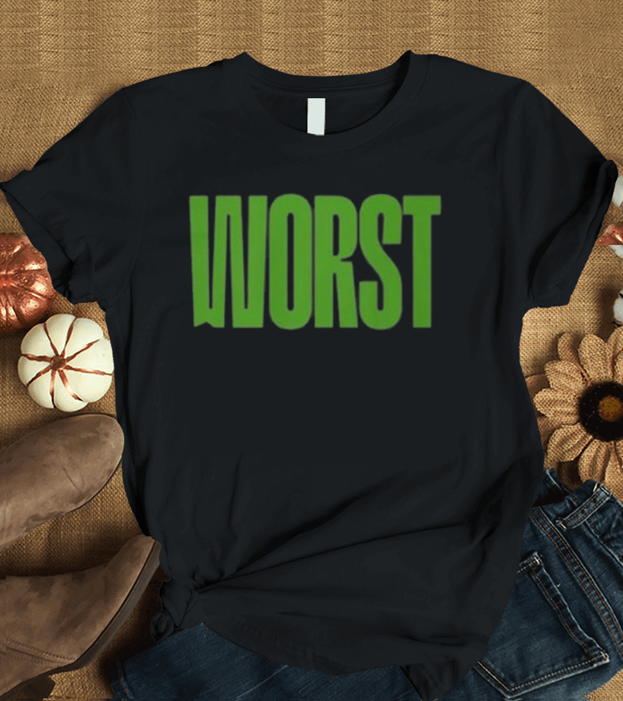 Mercha Worst Grn Text Bold Green T-Shirt