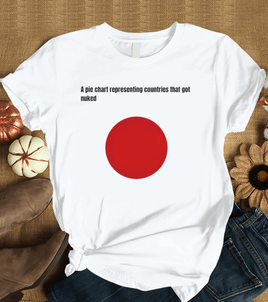 A Pie Chart Representing Countries That Got Nuked Red Circle T-Shirt