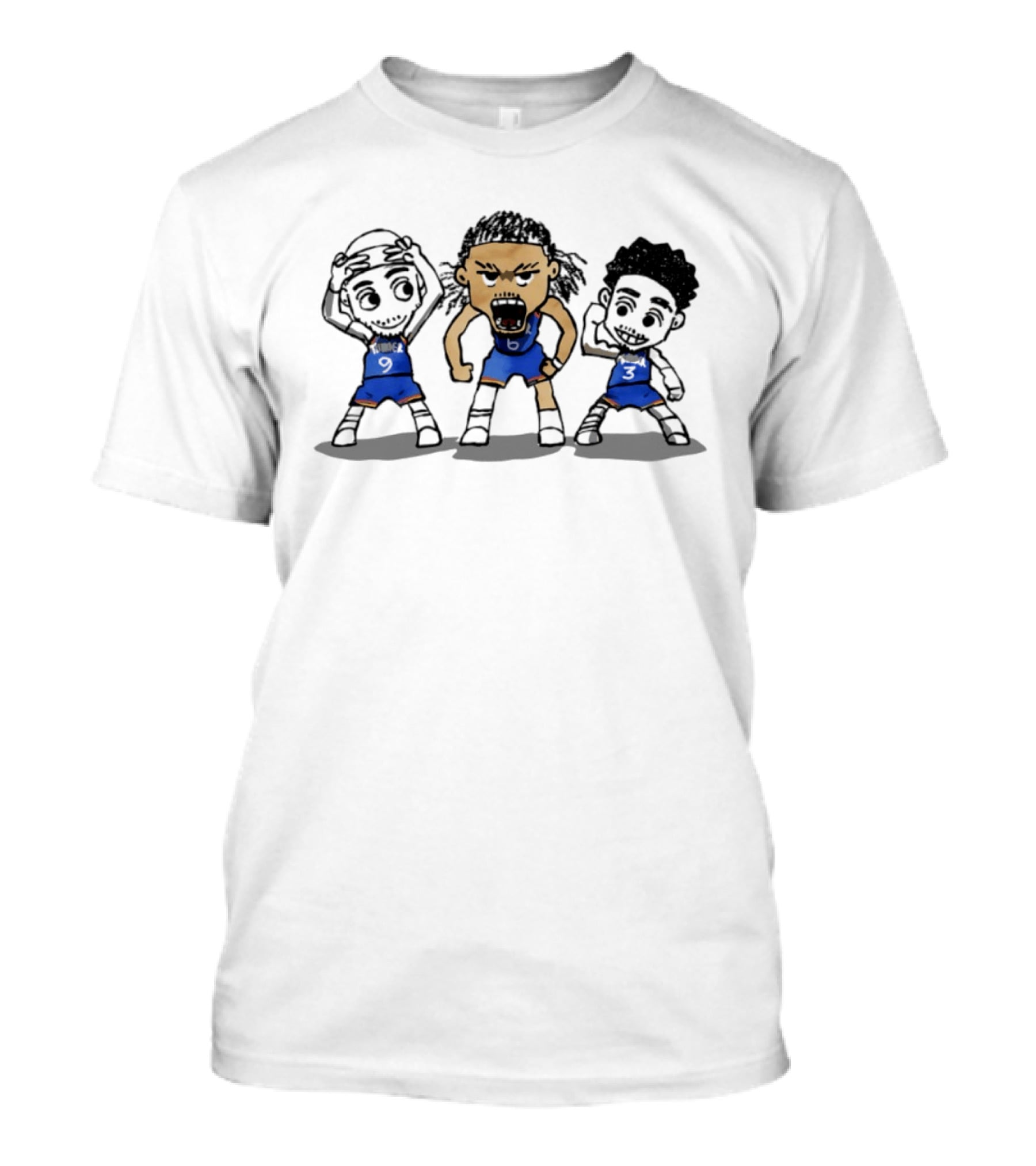 Oklahoma City Thunder Alex Caruso Jaylin Williams Jared McCain Cartoon Players T-Shirt