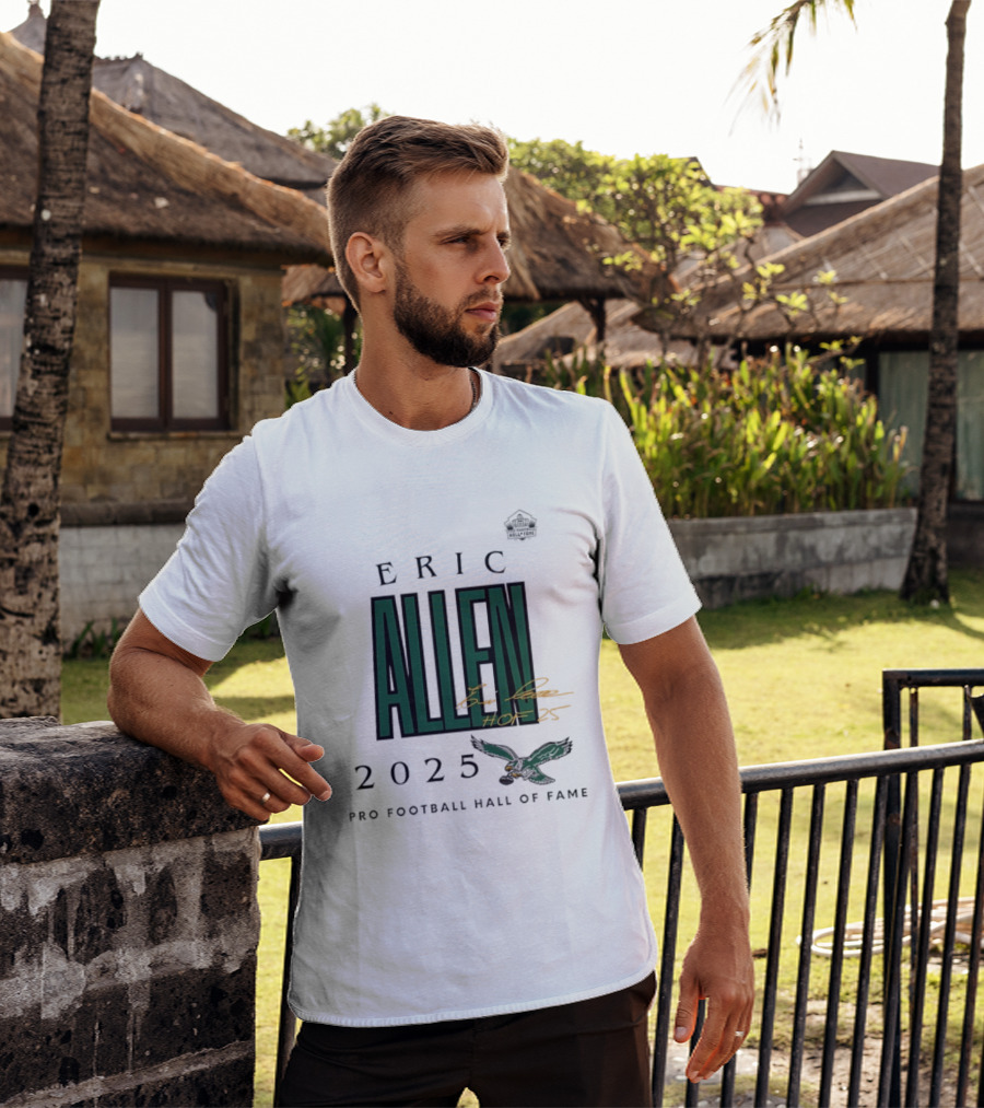 Eric Allen Philadelphia Eagles 2025 Pro Football Hall Of Fame T-Shirt